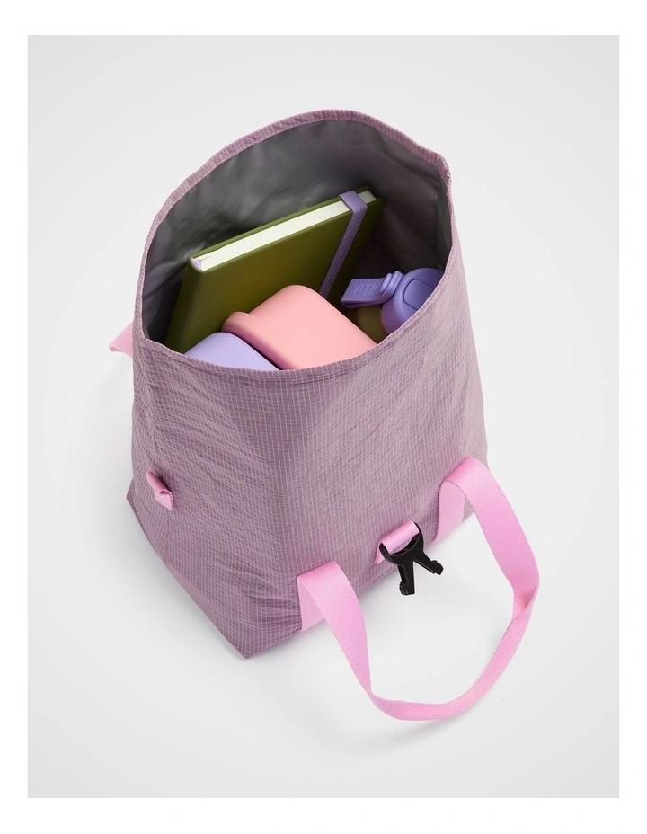 TREK. Roll Up Lunch Bag Ripstop in Sugar image 2