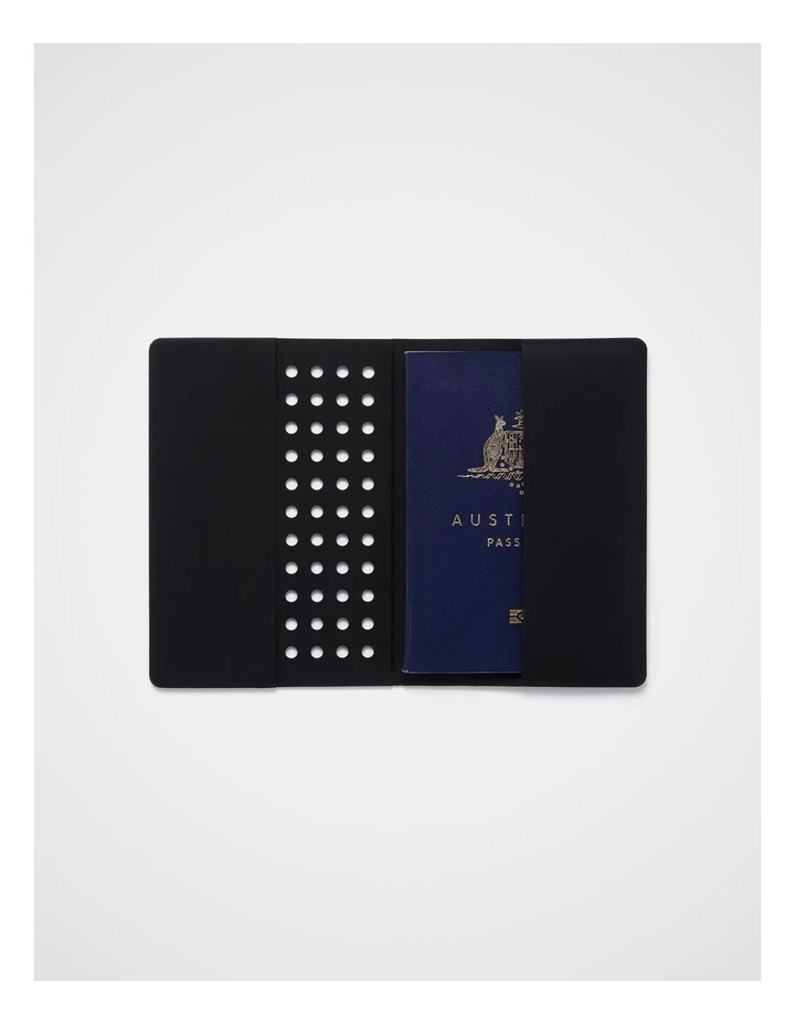 TREK. Silicone Passport Holder in Black image 2