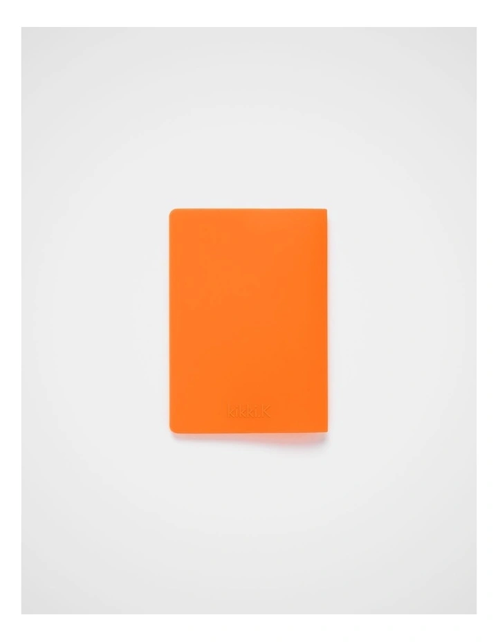 TREK. Silicone Passport Holder in Orange image 4