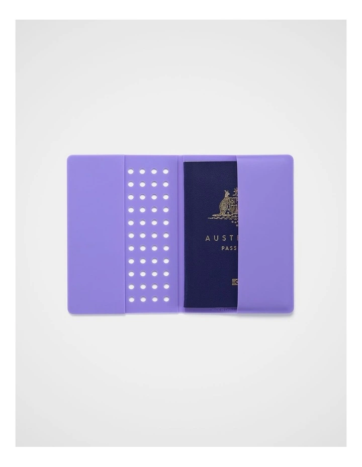 TREK. Silicone Passport Holder in Purple image 2