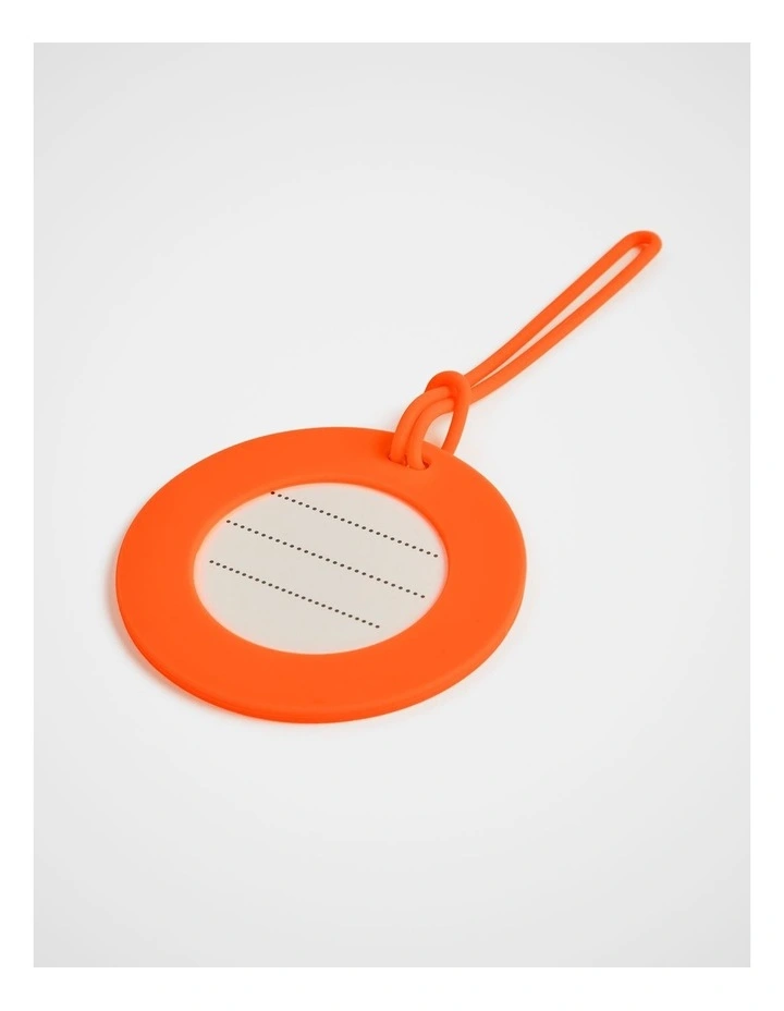 TREK. Silicone Luggage Tag in Orange image 3