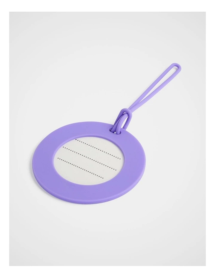 TREK. Silicone Luggage Tag in Purple image 3