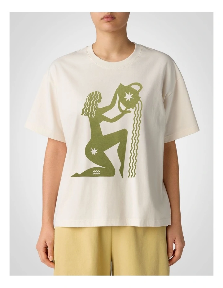 Aquarius Astrology T-Shirt in Assorted image 1