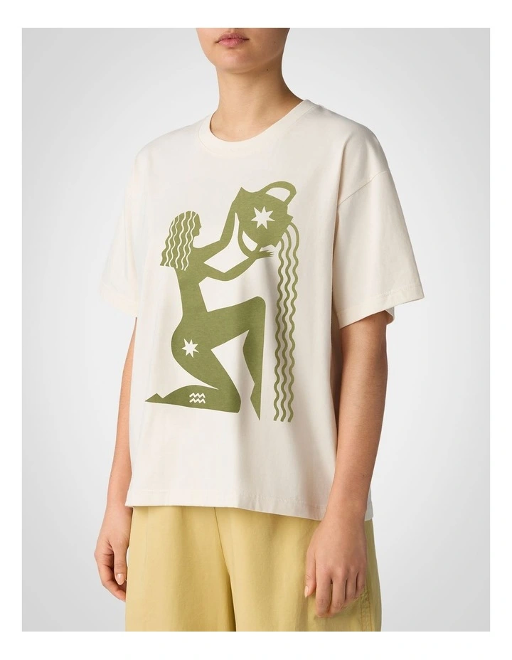 Aquarius Astrology T-Shirt in Assorted image 4