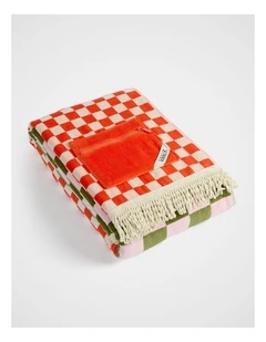 Checker Beach Towel in Assorted