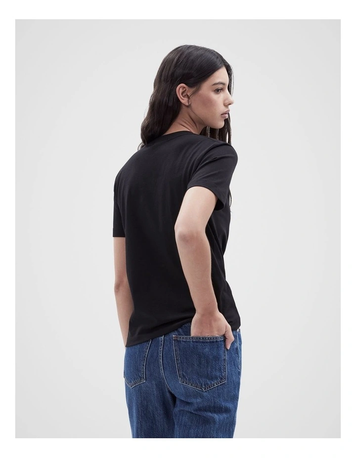 The Classic Crew Tee in Black image 2