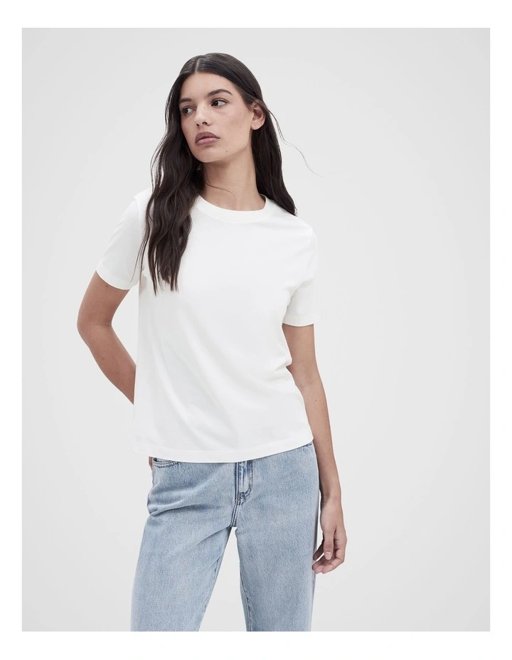 The Classic Crew Tee in White image 1