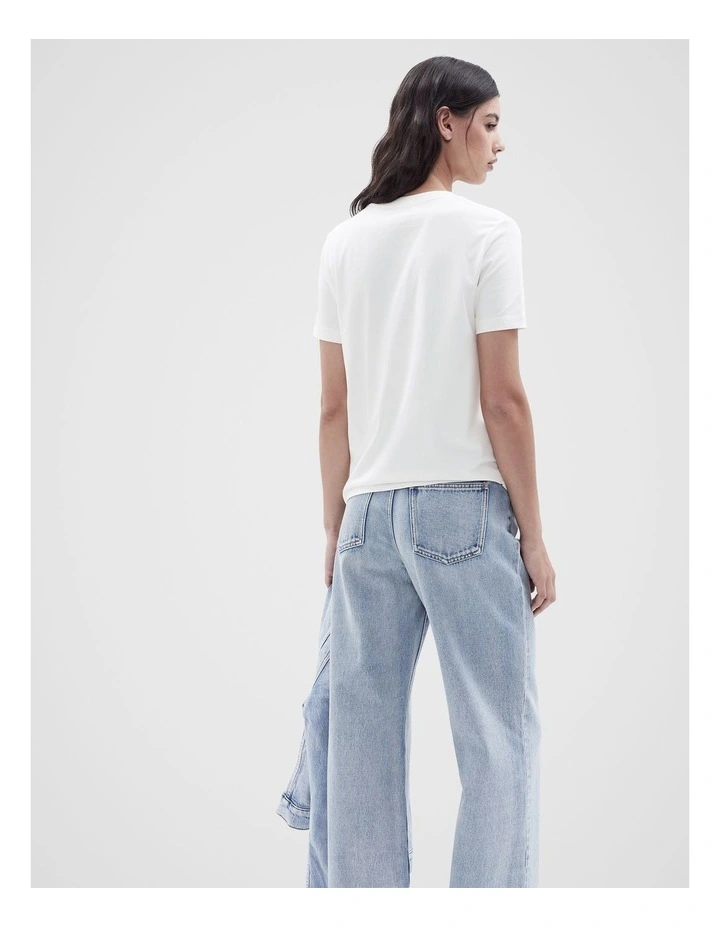 The Classic Crew Tee in White image 2