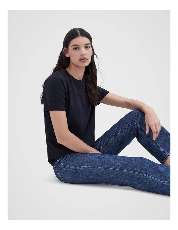 The Classic Crew Tee in Blue image 3