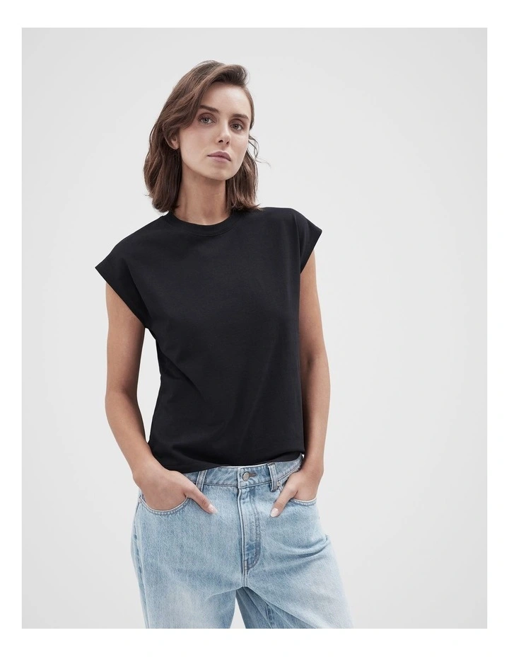 Australian Cotton Tee in Black image 1