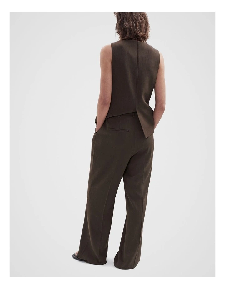 Tailored Pleat Front Pant in Mocha image 2