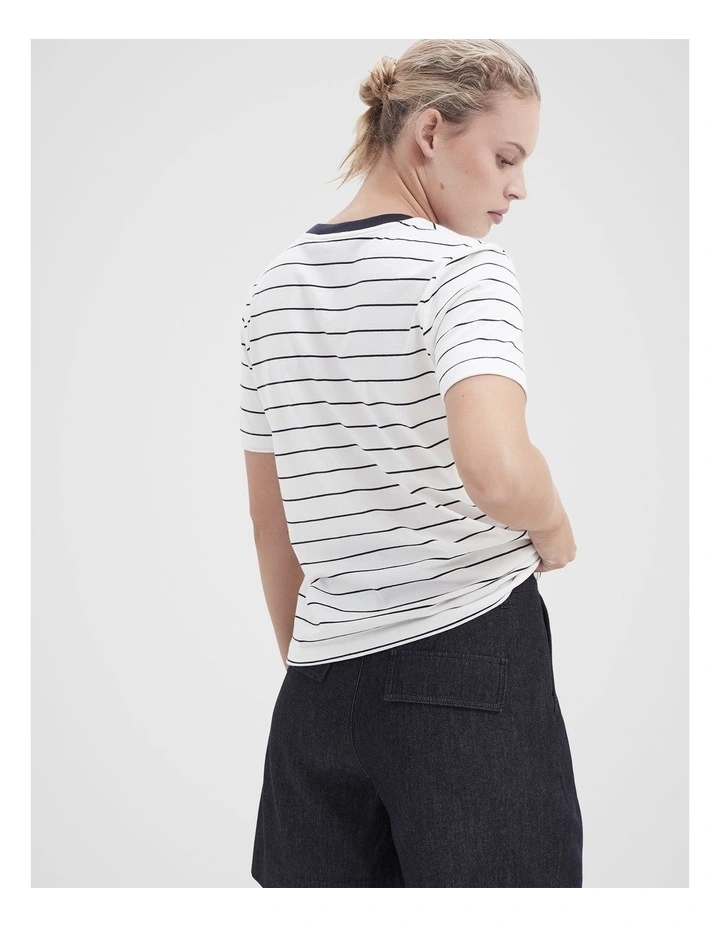 The Classic Crew Tee in White image 2