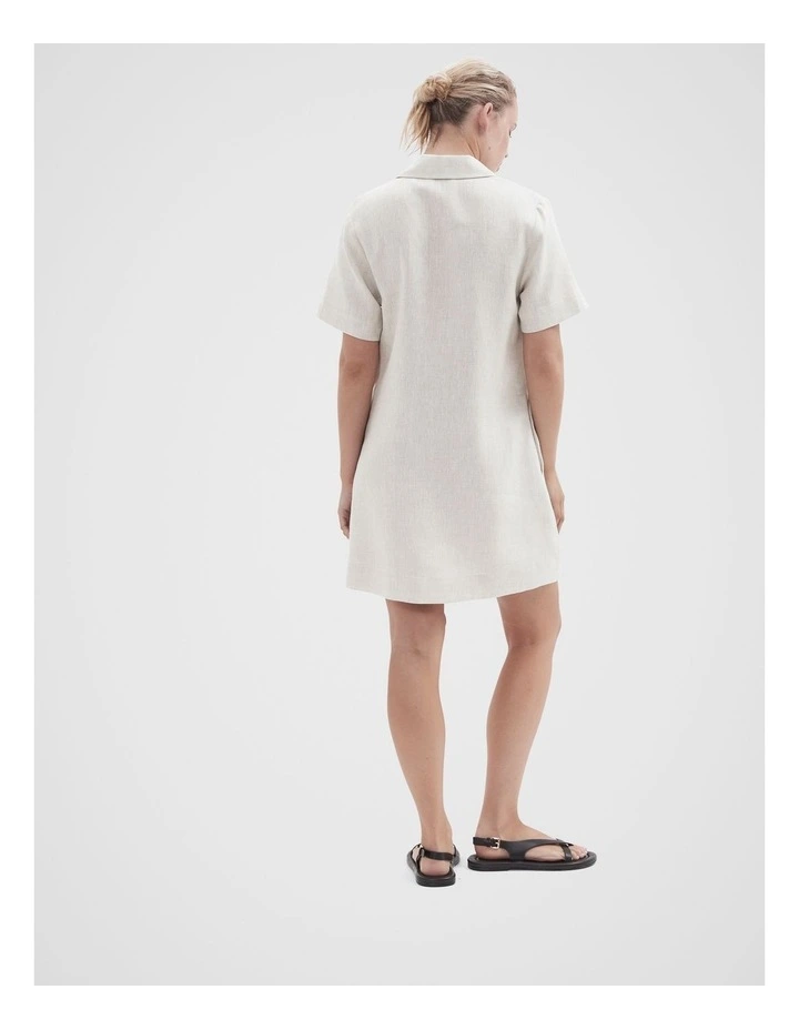 Collared Linen Dress in Stonemlng image 2