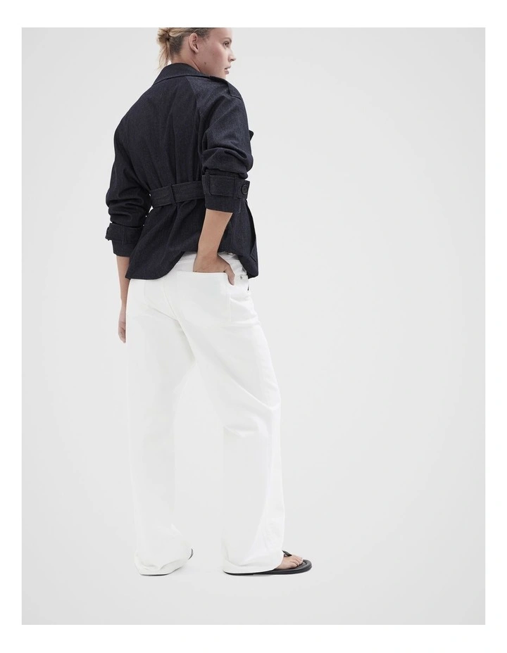 Relaxed Straight Fit Jean in White image 2