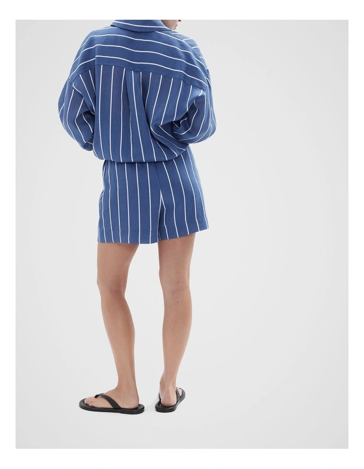 Stripe Pull On Short in Topazoystr image 2