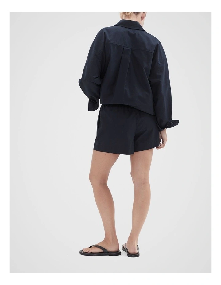 Oxford Pull On Shorts in Navy image 4