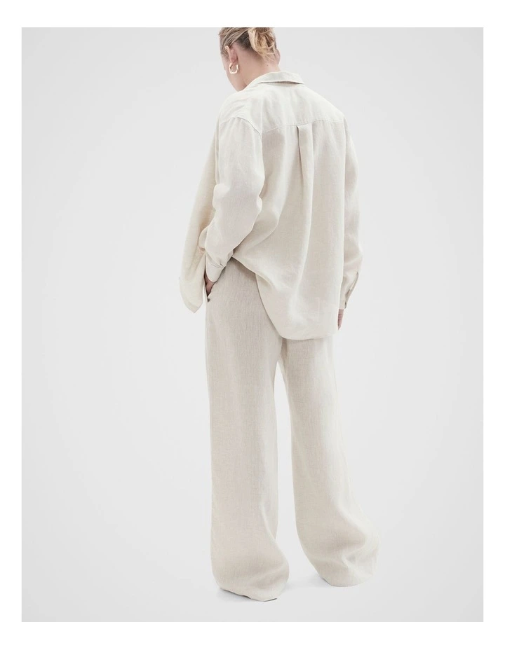 Essential Linen Wide Leg Pant in Grey image 2