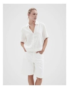Collared Linen Top