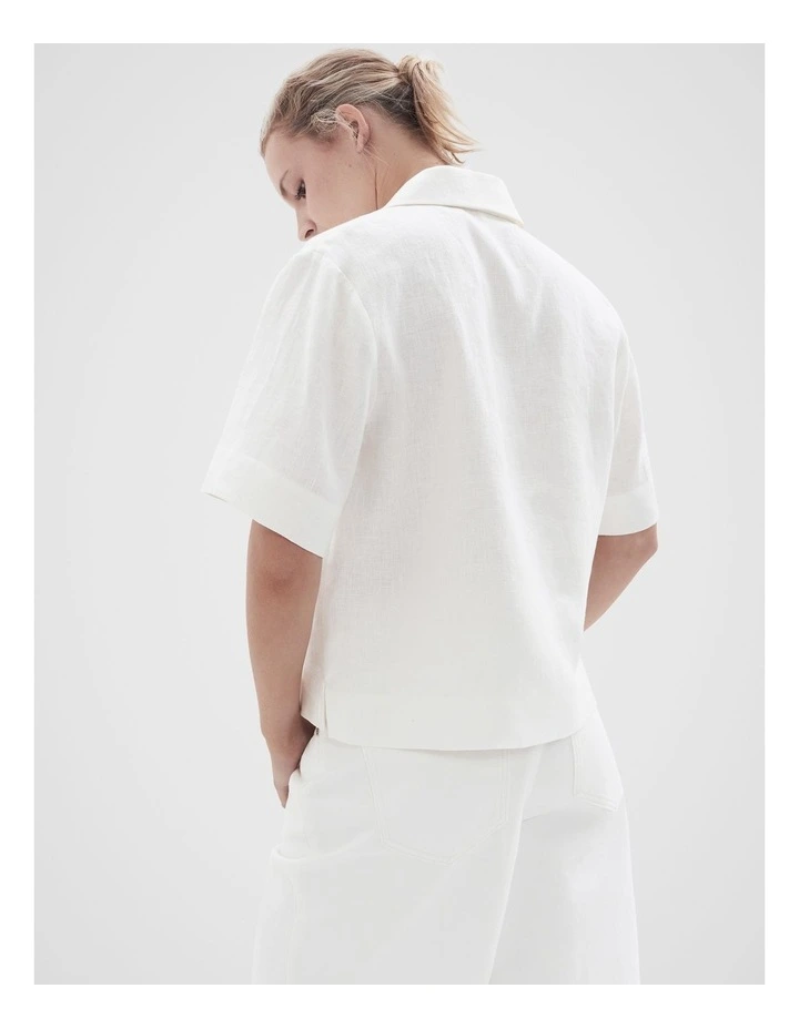 Collared Linen Top image 2