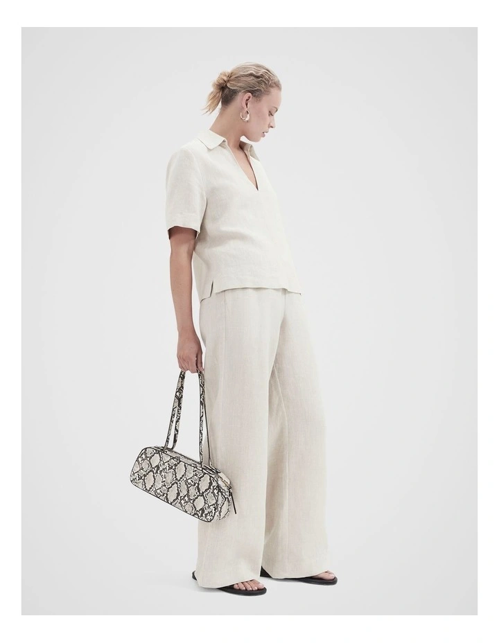 Collared Linen Top in Stonemlng image 4