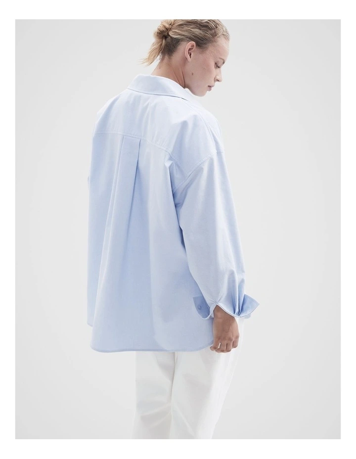 Oversized Oxford Shirt in Blue image 2