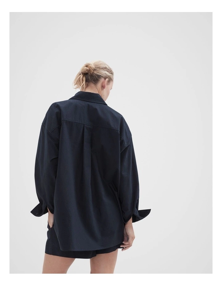 Oversized Oxford Shirt in Blue image 2