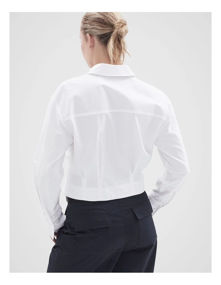 Pintuck Shirt in White image 2
