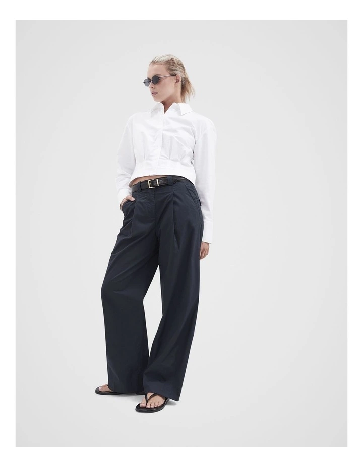 Pintuck Shirt in White image 4