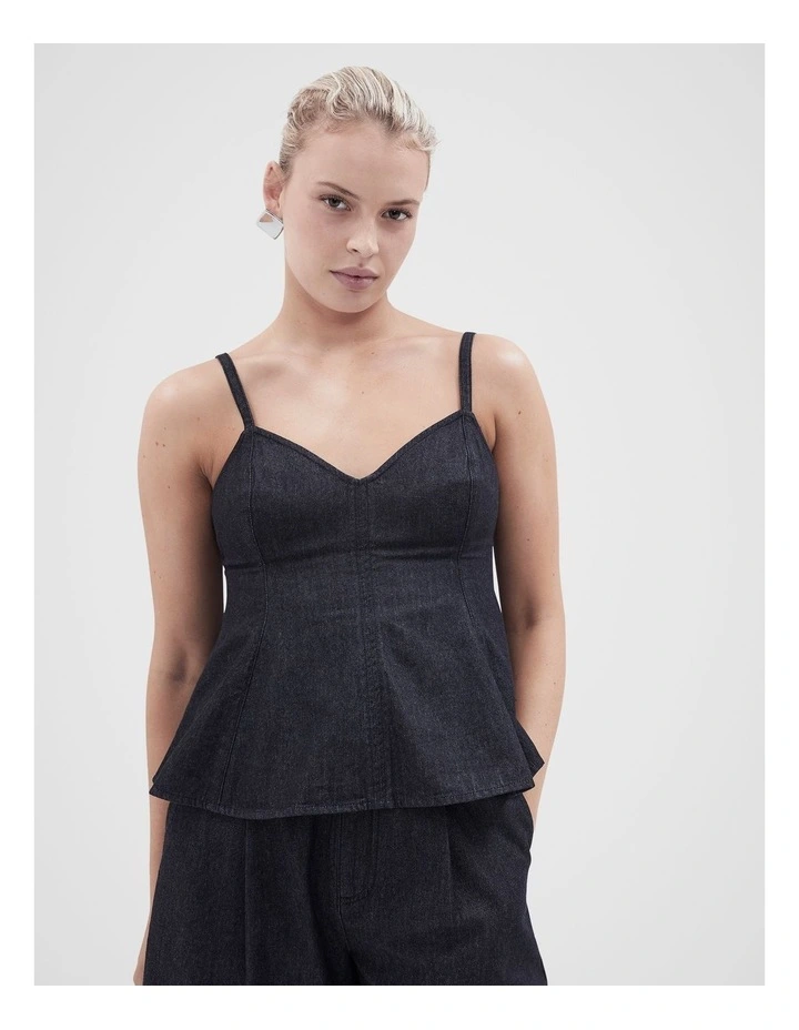 Denim Cami in Blue image 3