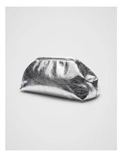 Portofino Textured Clutch in Silver