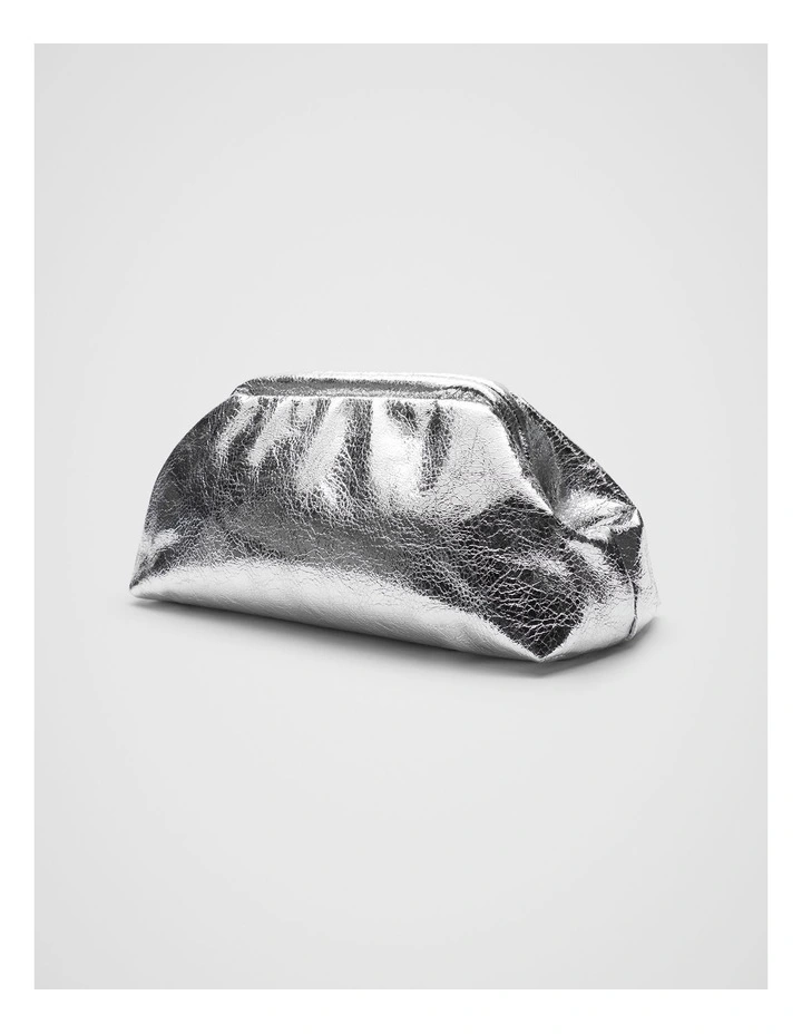 Portofino Textured Clutch in Silver image 1