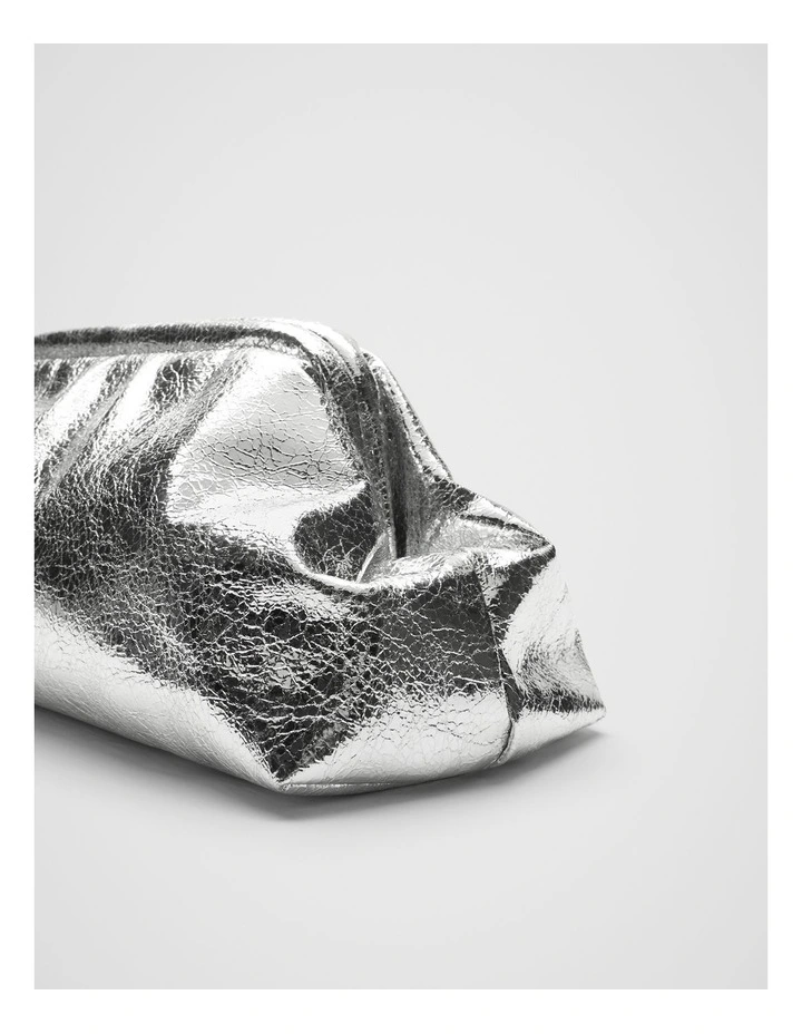 Portofino Textured Clutch in Silver image 2
