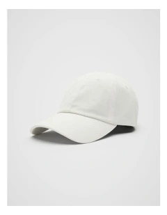 Canvas Baseball Cap in White