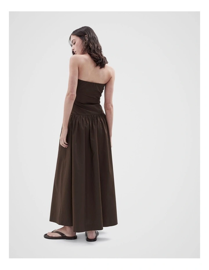Strapless Maxi Dress in Mocha image 2