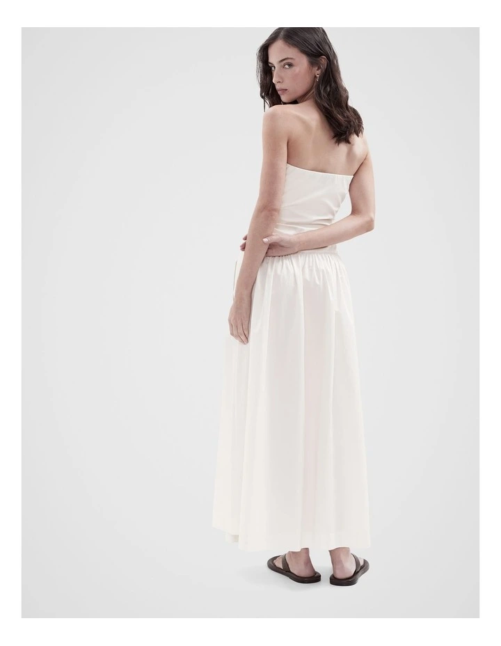 Strapless Maxi Dress in White image 2