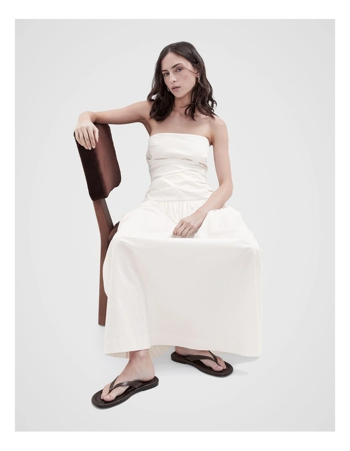 Strapless Maxi Dress in White image 4