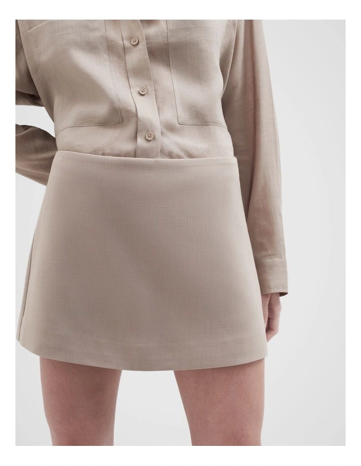 Tailored Skort in Mink image 1