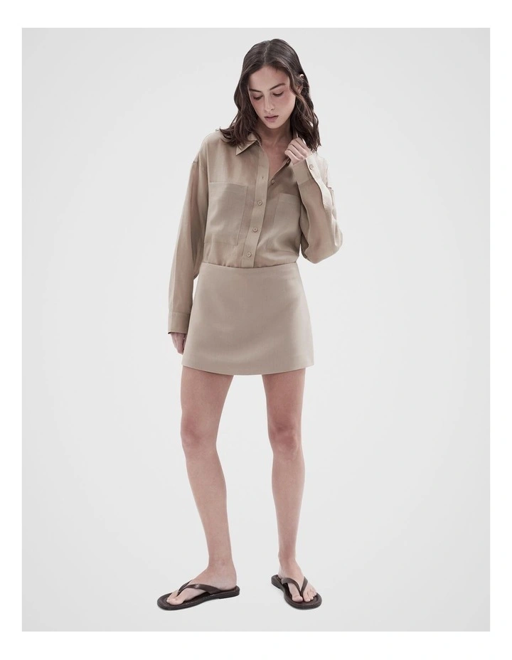 Tailored Skort in Mink image 4