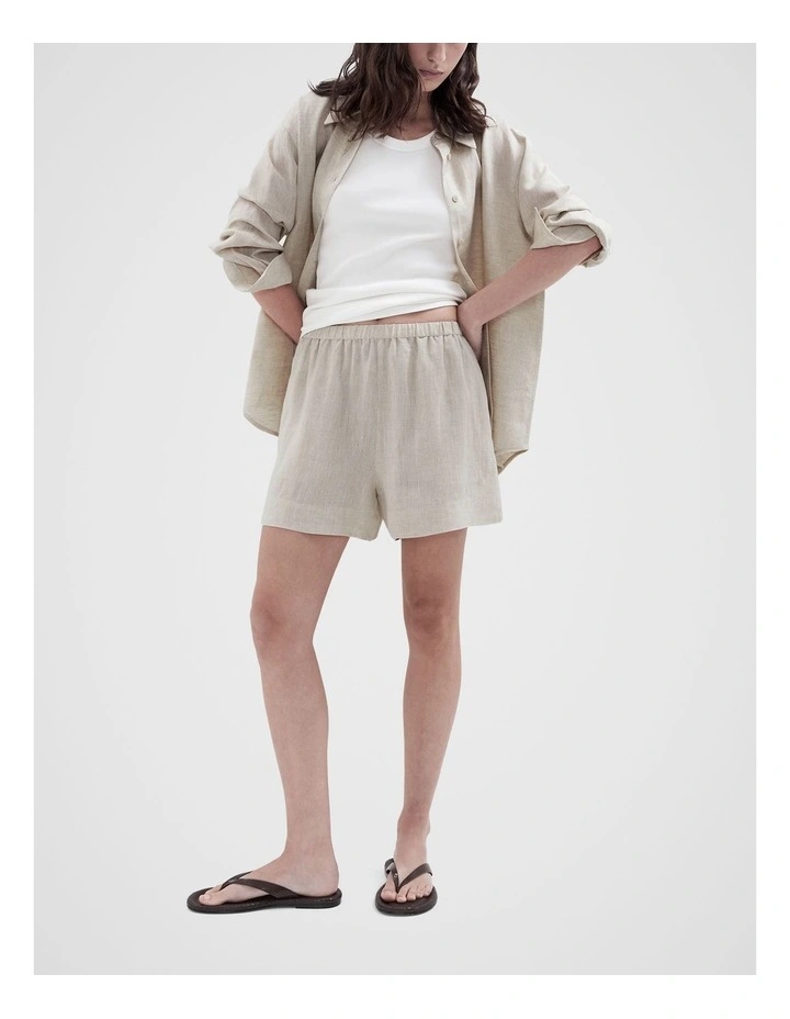 Essential Linen Shorts in Grey image 4