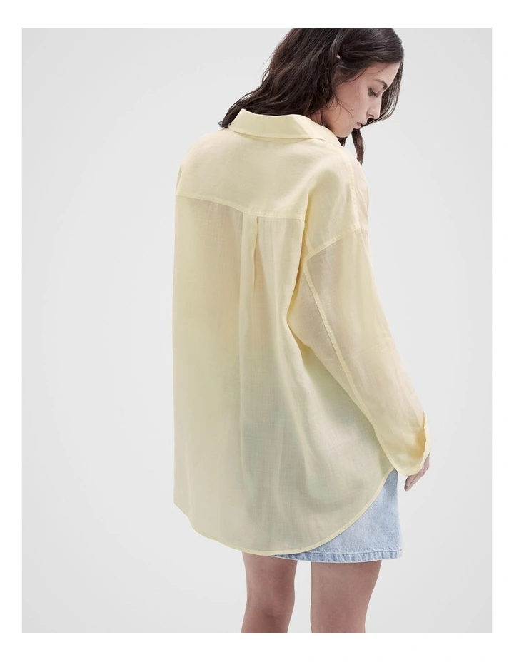 Oversized Shirt in Yellow image 2