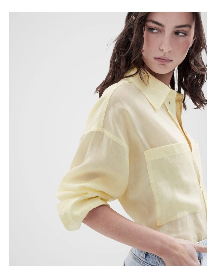 Oversized Shirt in Yellow image 3