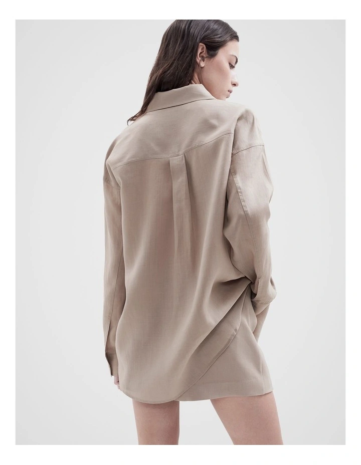 Oversized Shirt in Brown image 2