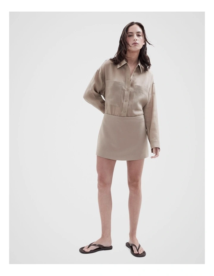 Oversized Shirt in Brown image 4
