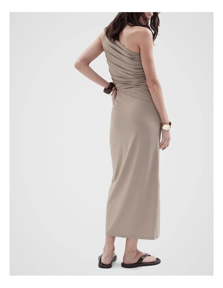 Twist Detail Skirt in Mink image 2