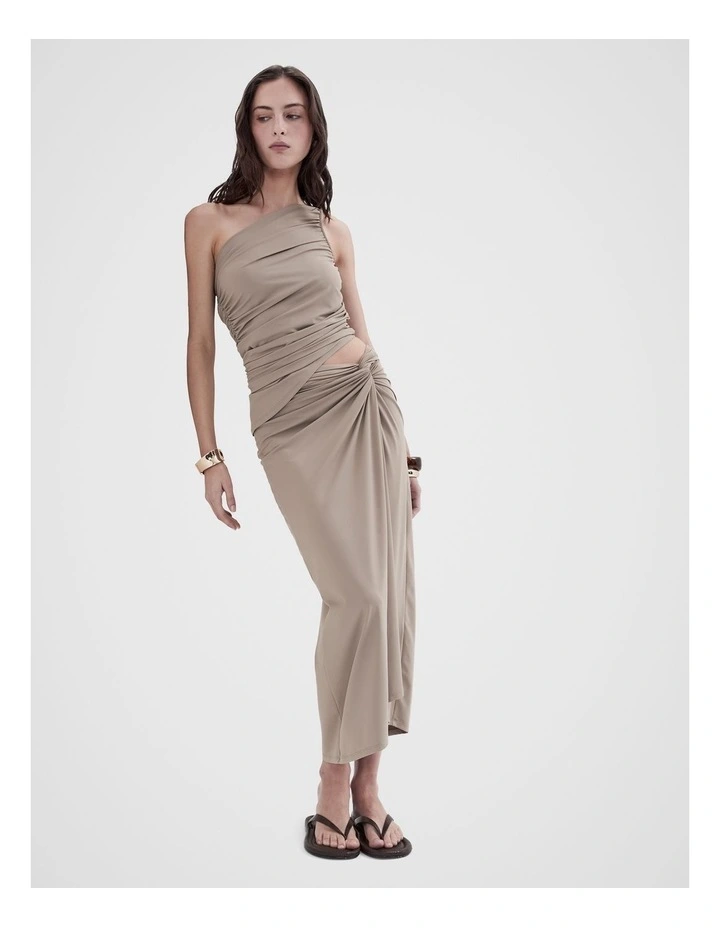 Twist Detail Skirt in Mink image 4
