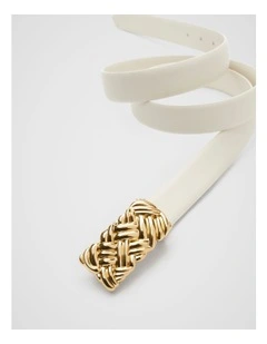 Paris Statement Belt in White