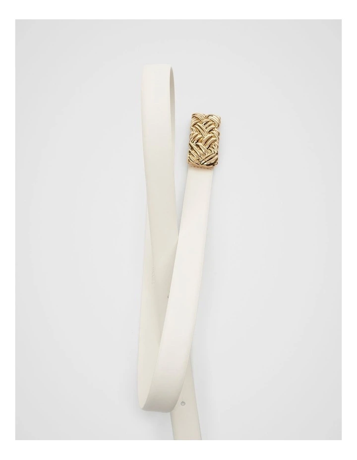 Paris Statement Belt in White image 2