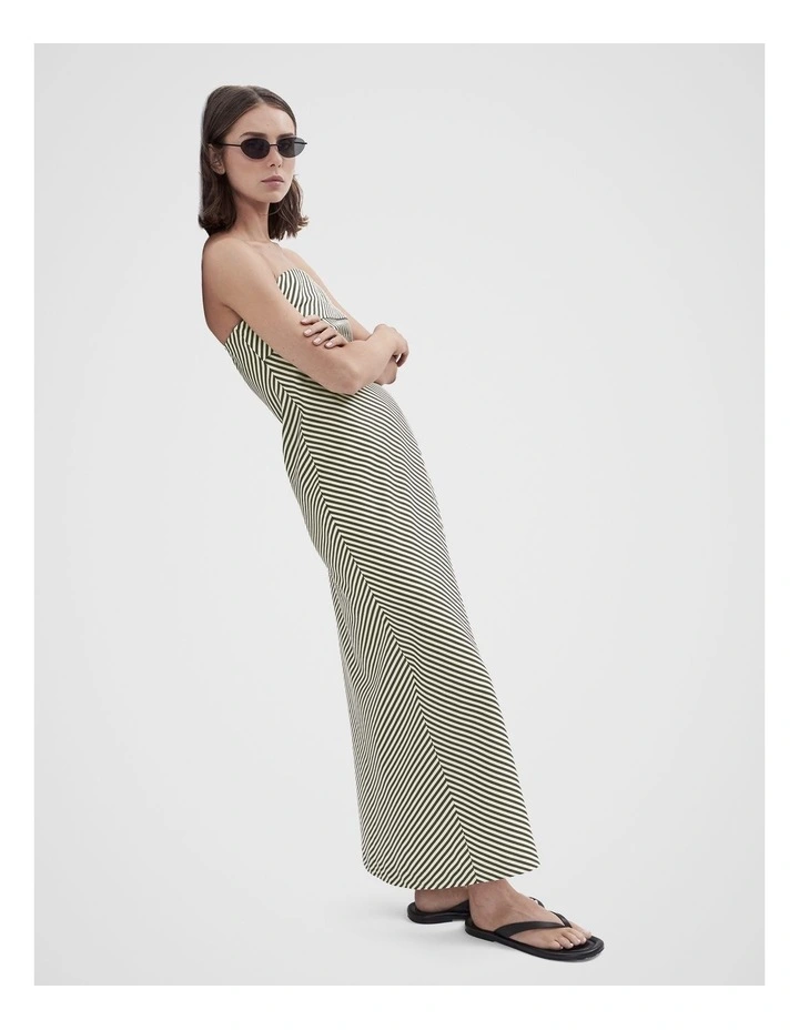 Stripe Strapless Maxi Dress image 3
