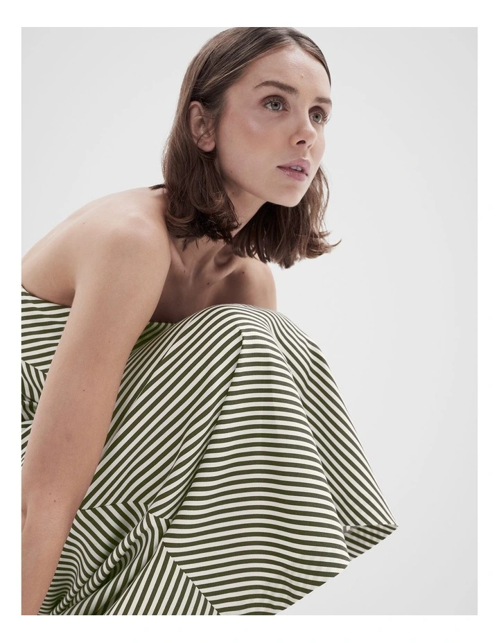 Stripe Strapless Maxi Dress image 4