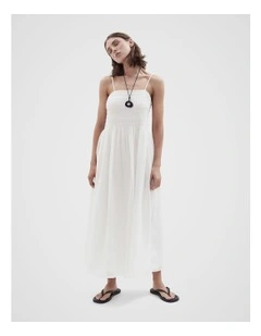 Ramie Shirred Dress